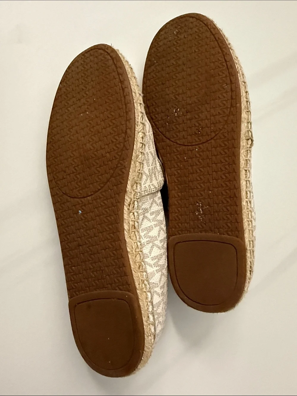 Michael Kors Beige Logo Espadrilles with Tropical Paimting